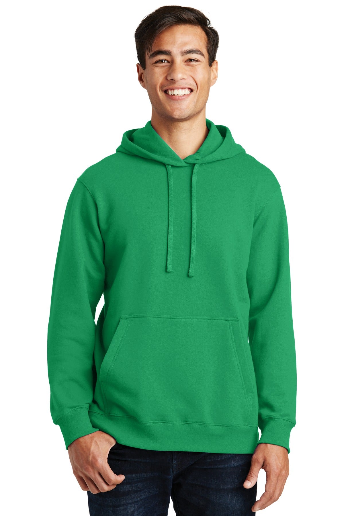 Front View of Athl Kelly Port & Company Fan Favorite Fleece Pullover Hooded Sweatshirt. PC850H