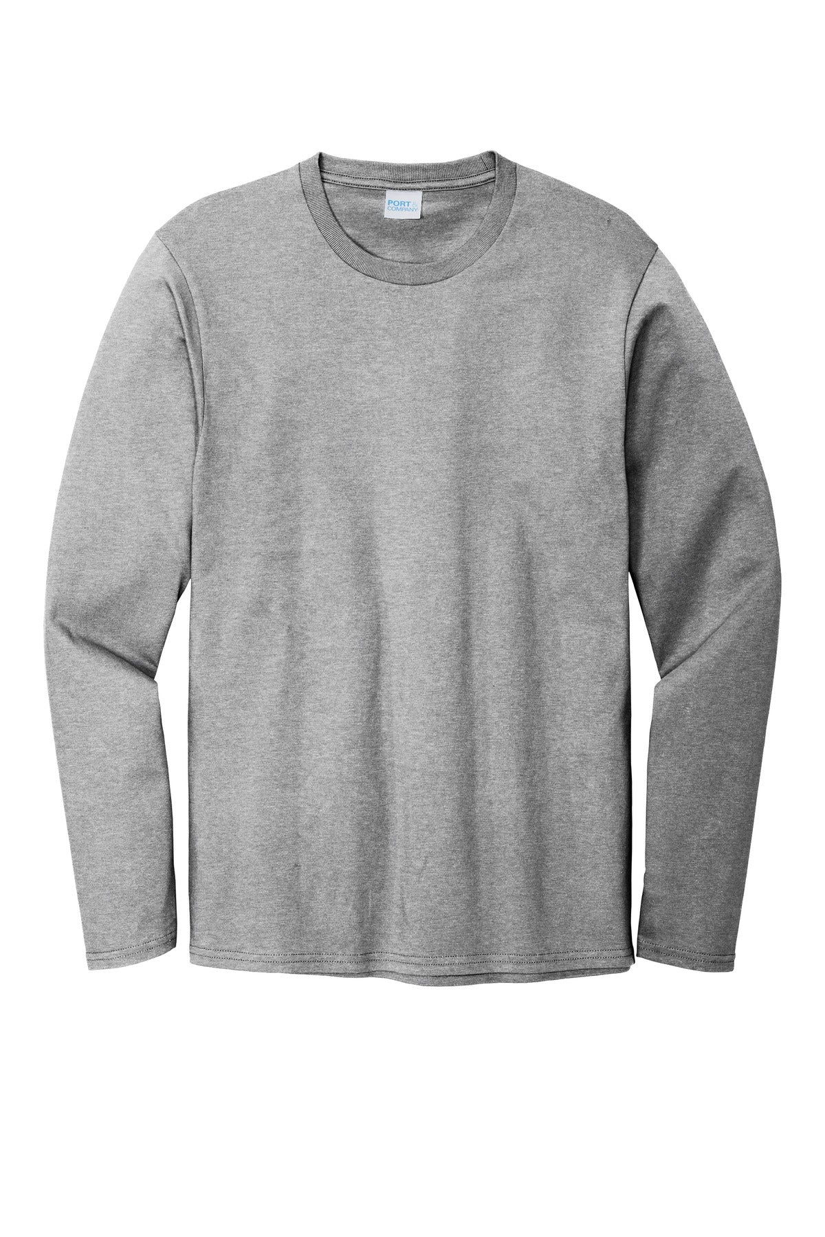 Front View of Athletic Hthr Port & Company Long Sleeve Bouncer Tee PC600LS