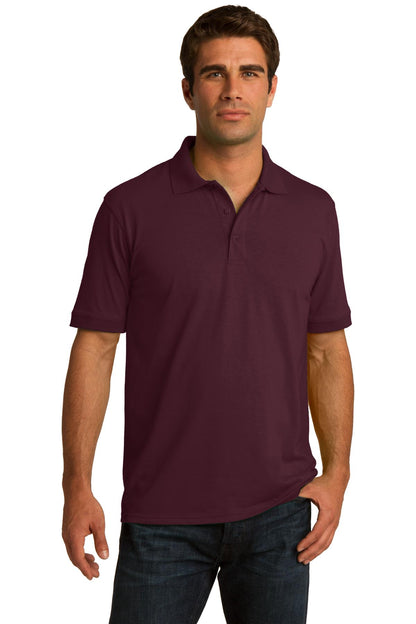 Front View of Athletic Marn Port & Company Tall Core Blend Jersey Knit Polo. KP55T