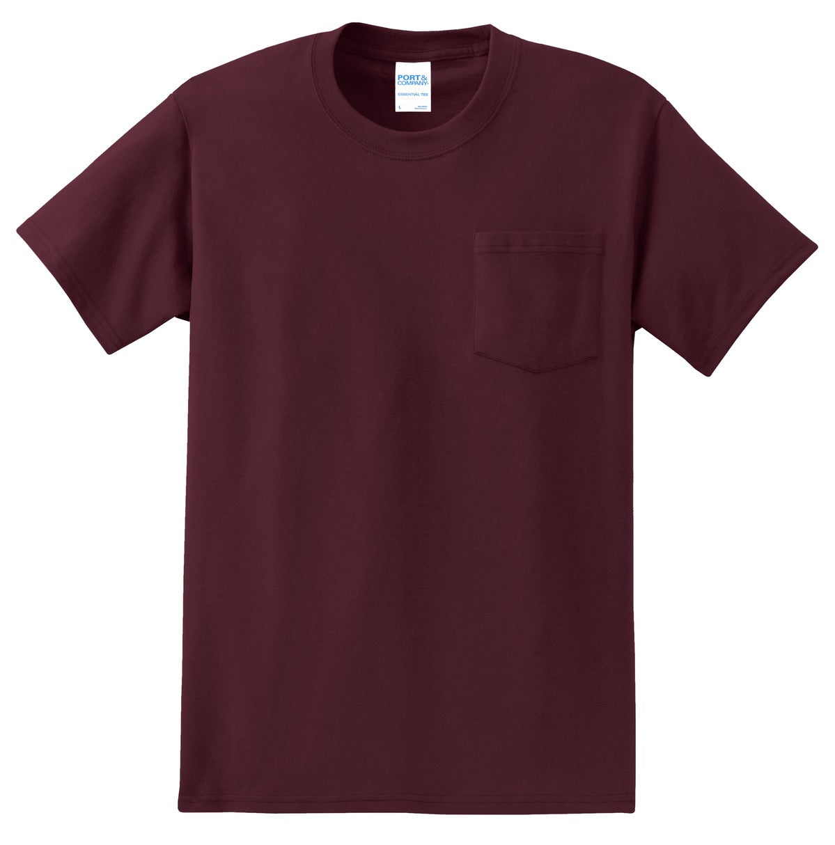 Front View of Athletic Marn Port & Company - Tall Essential Pocket Tee. PC61PT