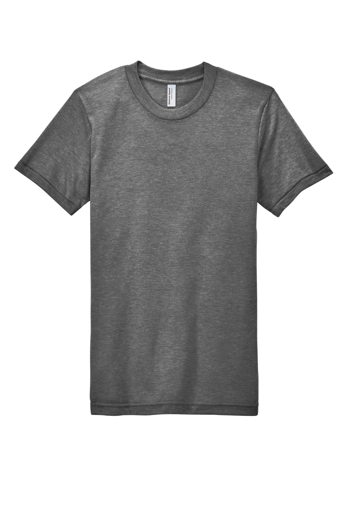 Front View of AthlGrey American Apparel Tri-Blend Short Sleeve Track T-Shirt TR401