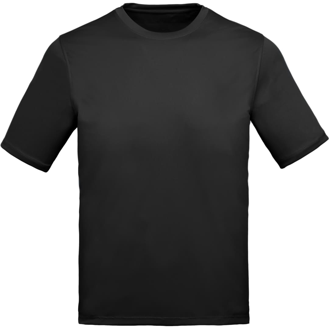 Front View of Black DARA SS Tech Tee - Men's plain