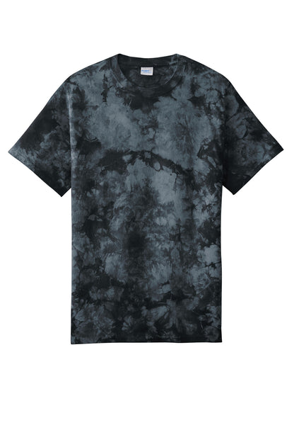 Front View of Black Port & Company Crystal Tie-Dye Tee PC145
