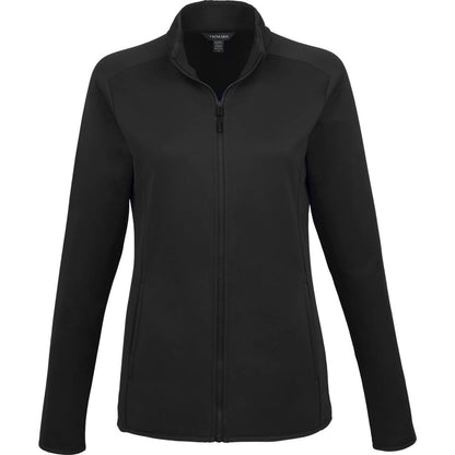 Front View of Black TELICA Brush Back Fleece Jacket - Women's plain