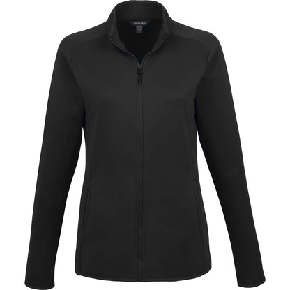 Front View of Black TELICA Brush Back Fleece Jacket - Women's plain