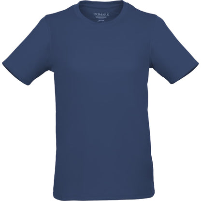 Front View of Blue DARA SS Tech Tee - Women's plain