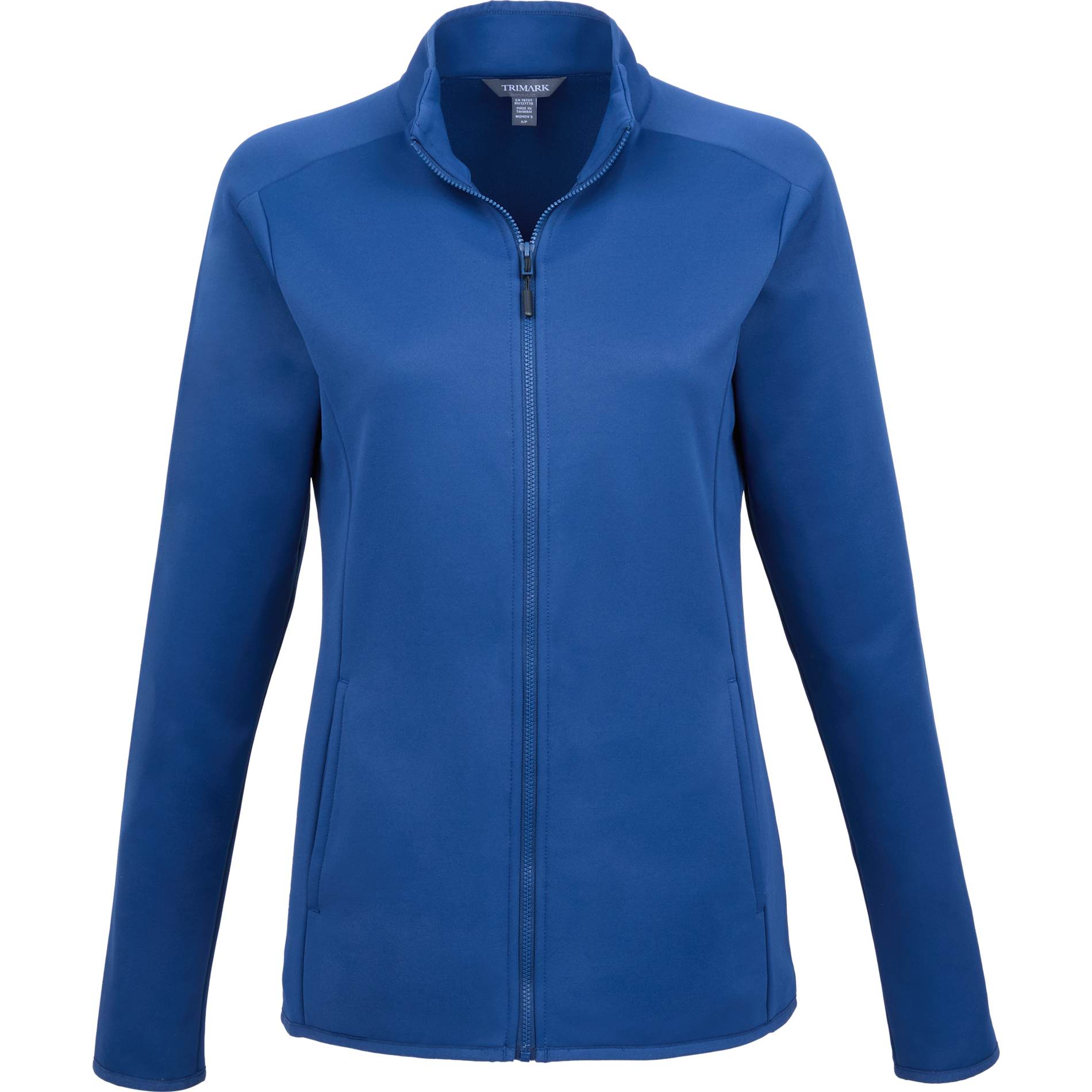 Front View of Blue TELICA Brush Back Fleece Jacket - Women's plain