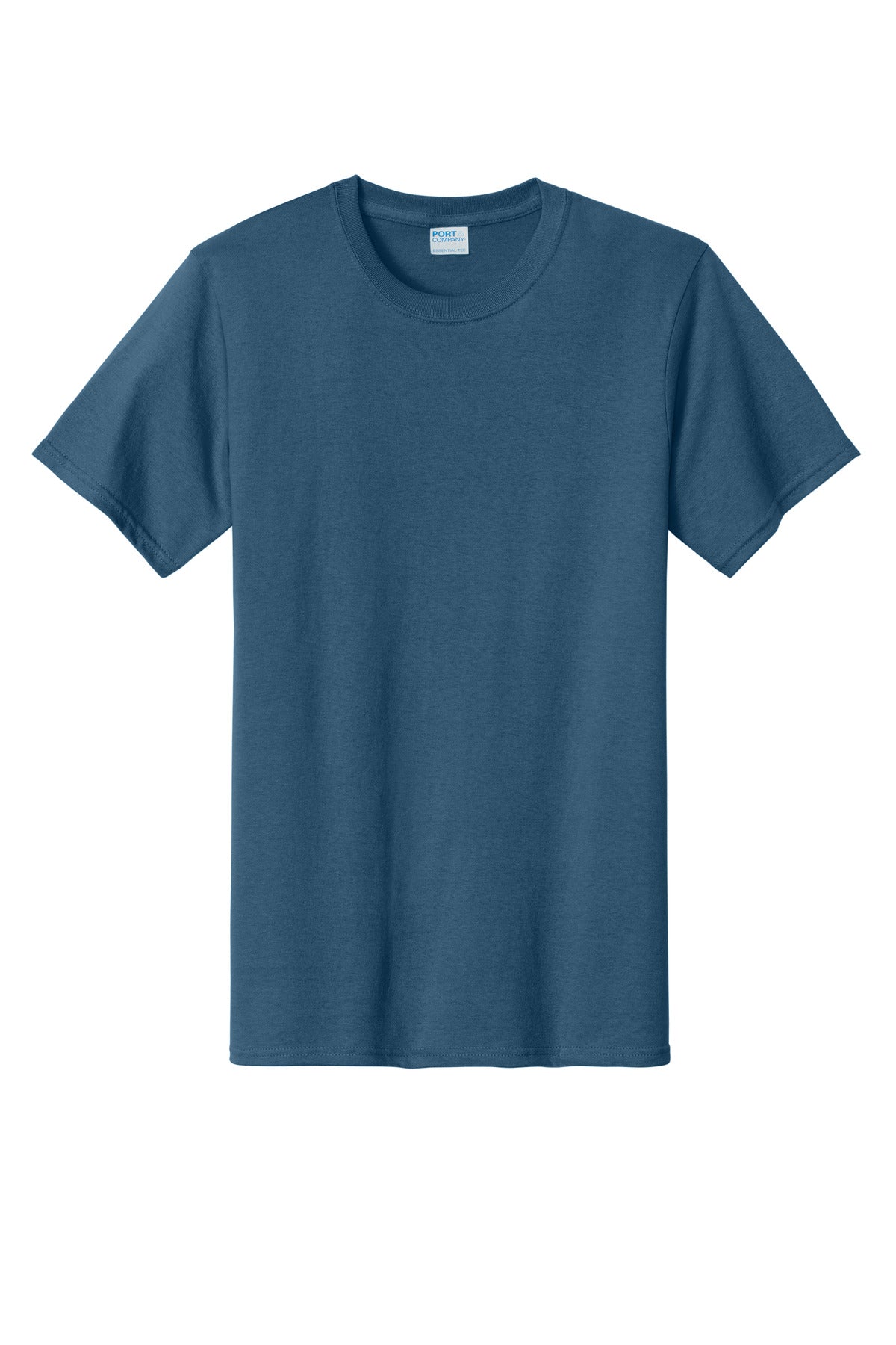 Front View of Colonial Blue Port & Company Tall Essential Tee. PC61T