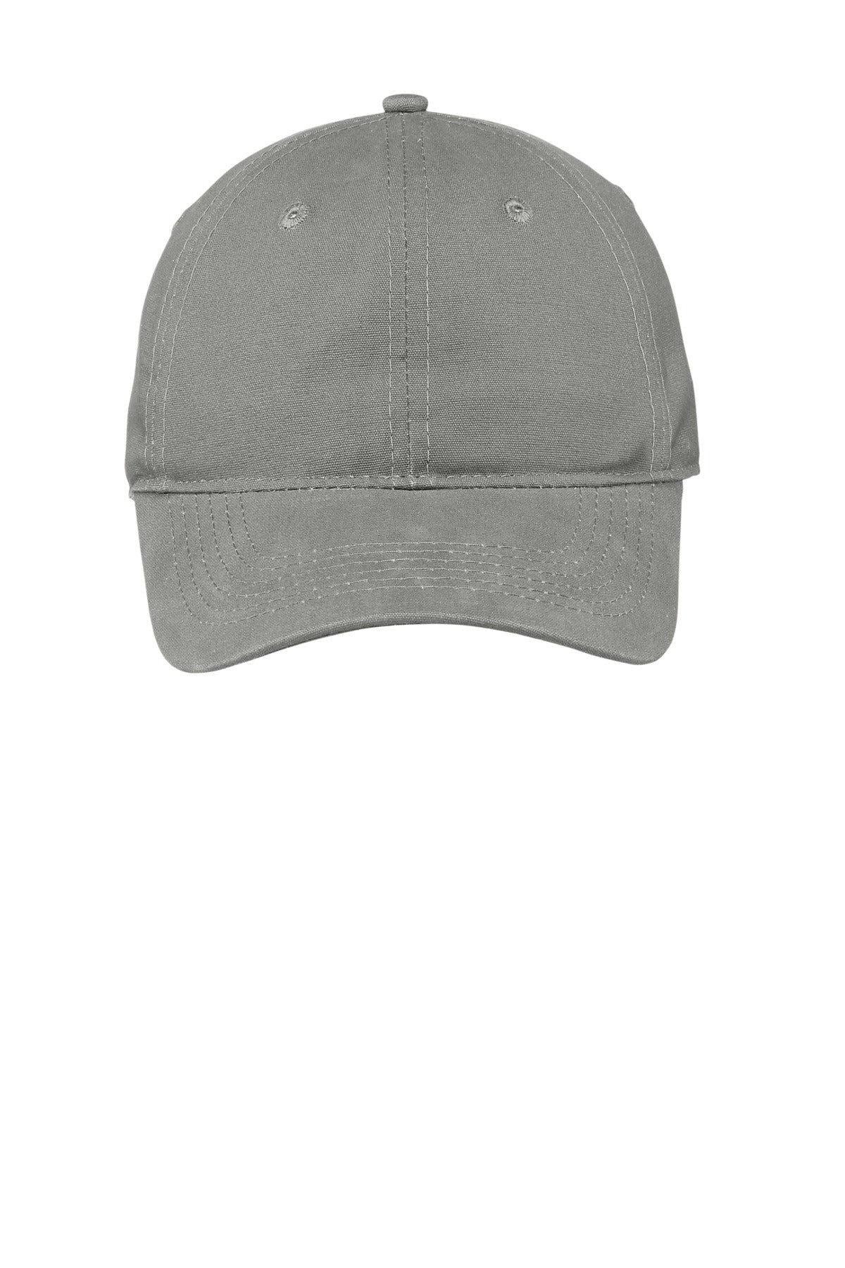 Front View of DeepSmoke Port & Company Soft Brushed Canvas Cap. CP96