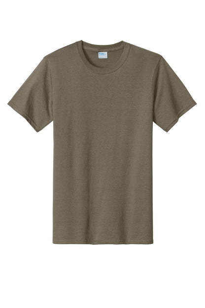 Front View of Dusty Brown Port & Company Tall Essential Tee. PC61T