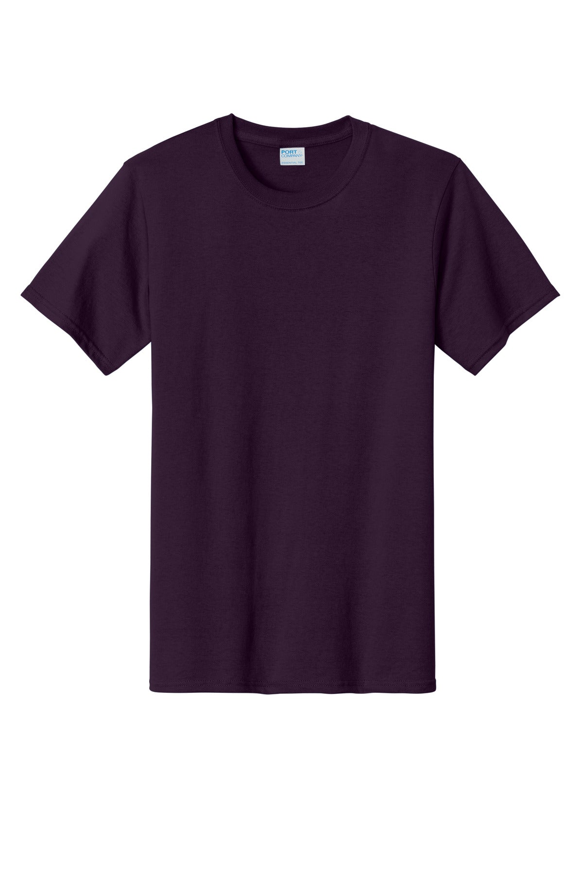 Front View of Eggplant Port & Company Tall Essential Tee. PC61T