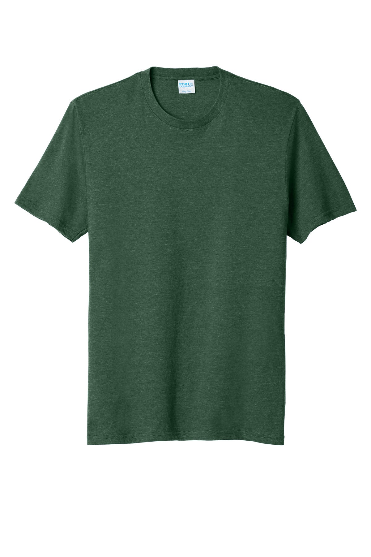 Front View of Forest Grn Hth Port & Company Fan Favorite Blend Tee. PC455