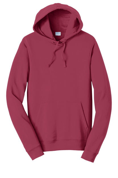 Front View of Garnet Port & Company Fan Favorite Fleece Pullover Hooded Sweatshirt. PC850H