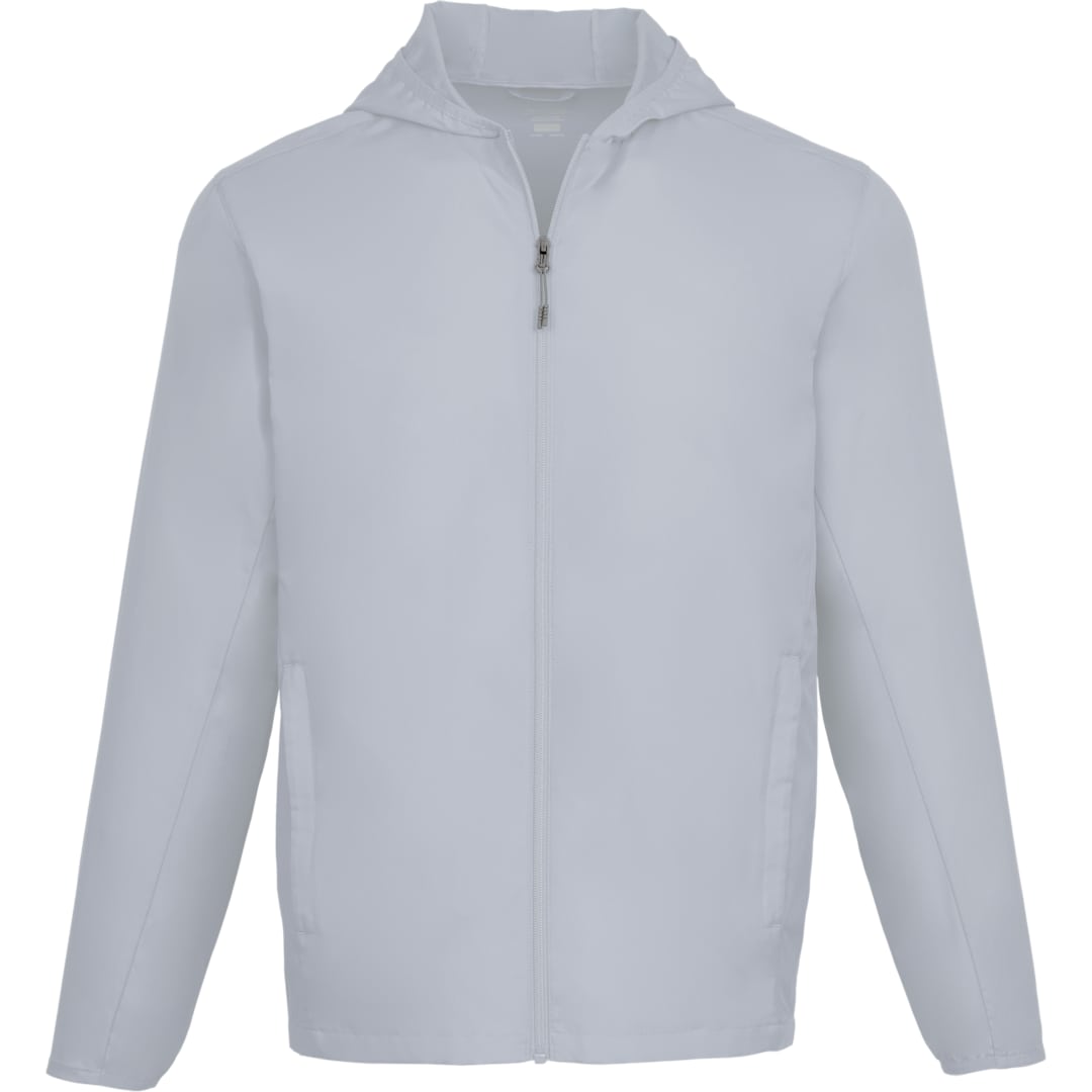 Front View of Grey ANETO Lightweight Packable Jacket - Men's plain