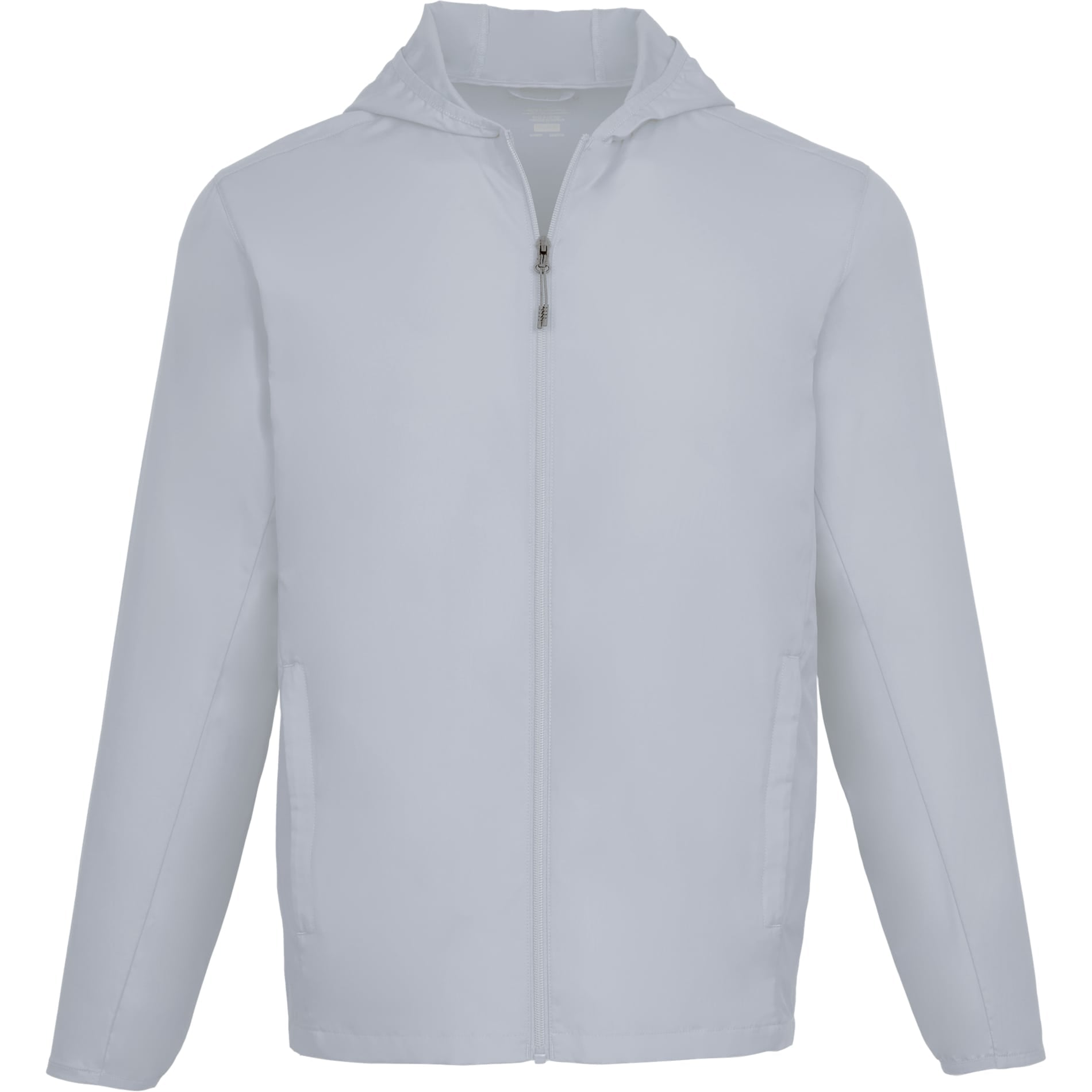 Front View of Grey ANETO Lightweight Packable Jacket - Men's plain