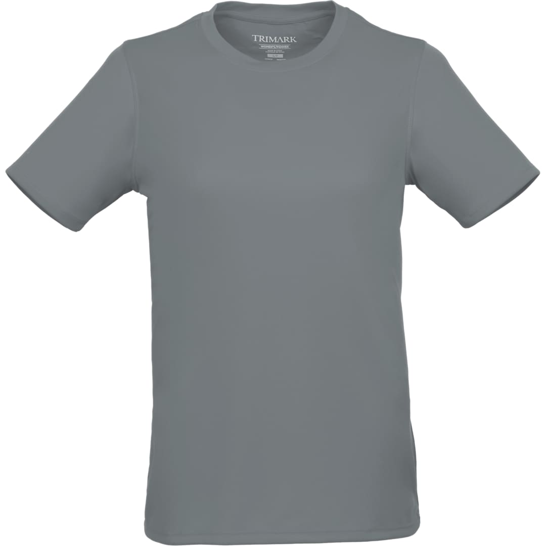 Front View of Grey DARA SS Tech Tee - Women's plain