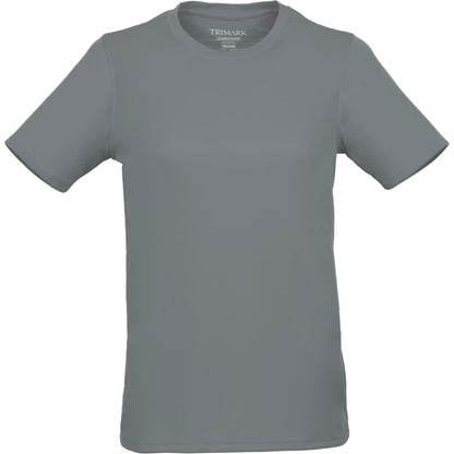Front View of Grey DARA SS Tech Tee - Women's plain