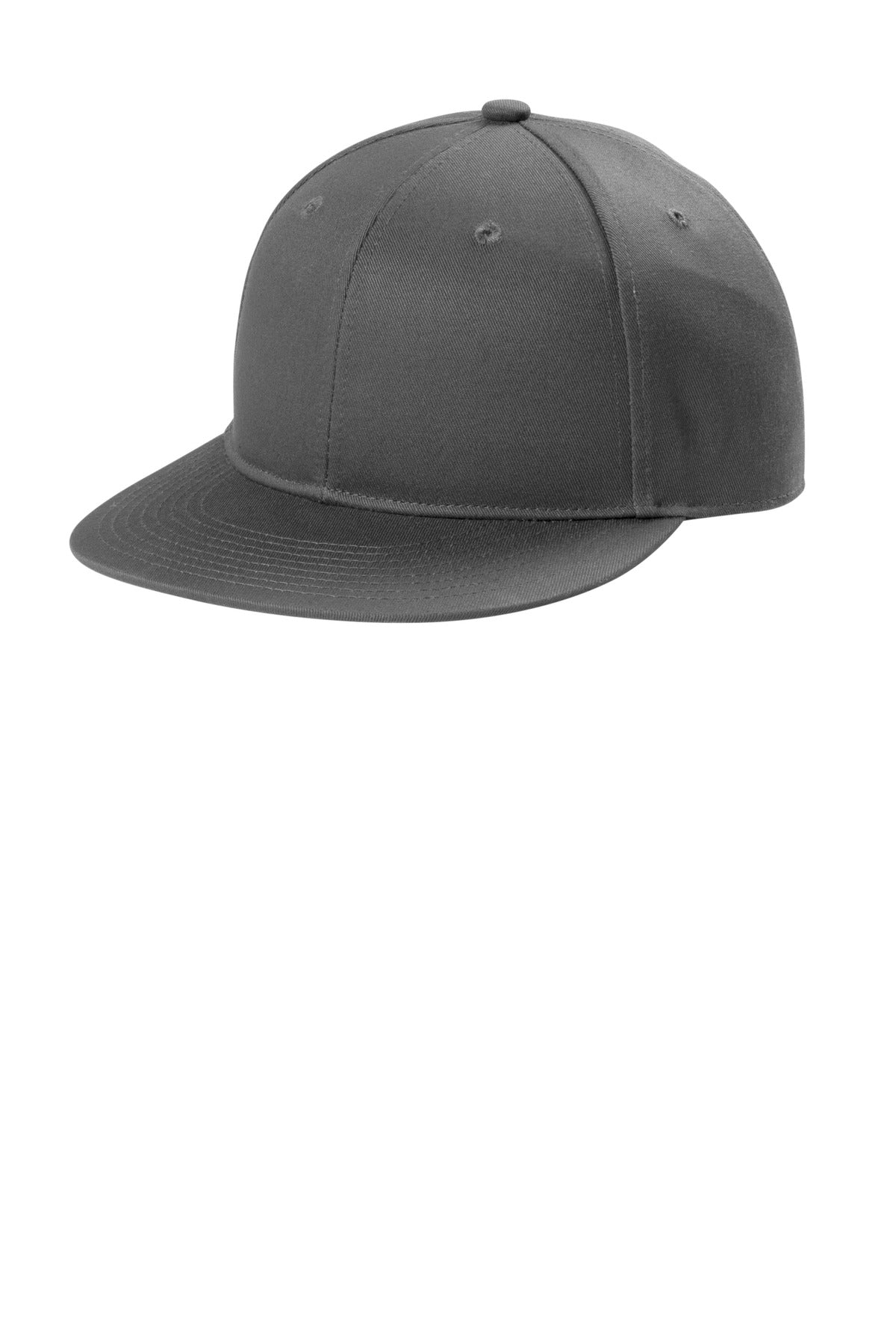 Front View of GreySteel Port Authority Snapback Flat Bill Cap C116