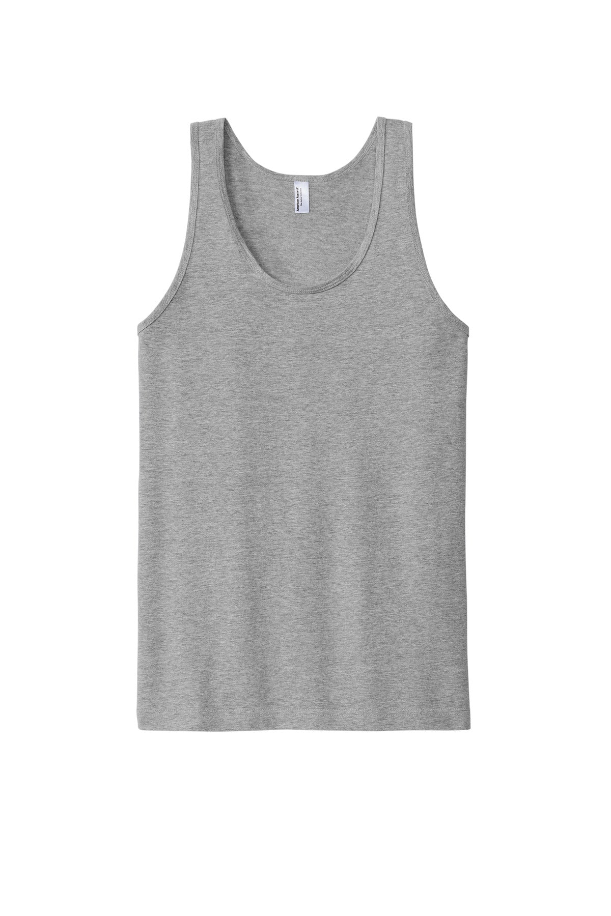 Front View of HthrGrey American Apparel Fine Jersey Unisex Tank 2408