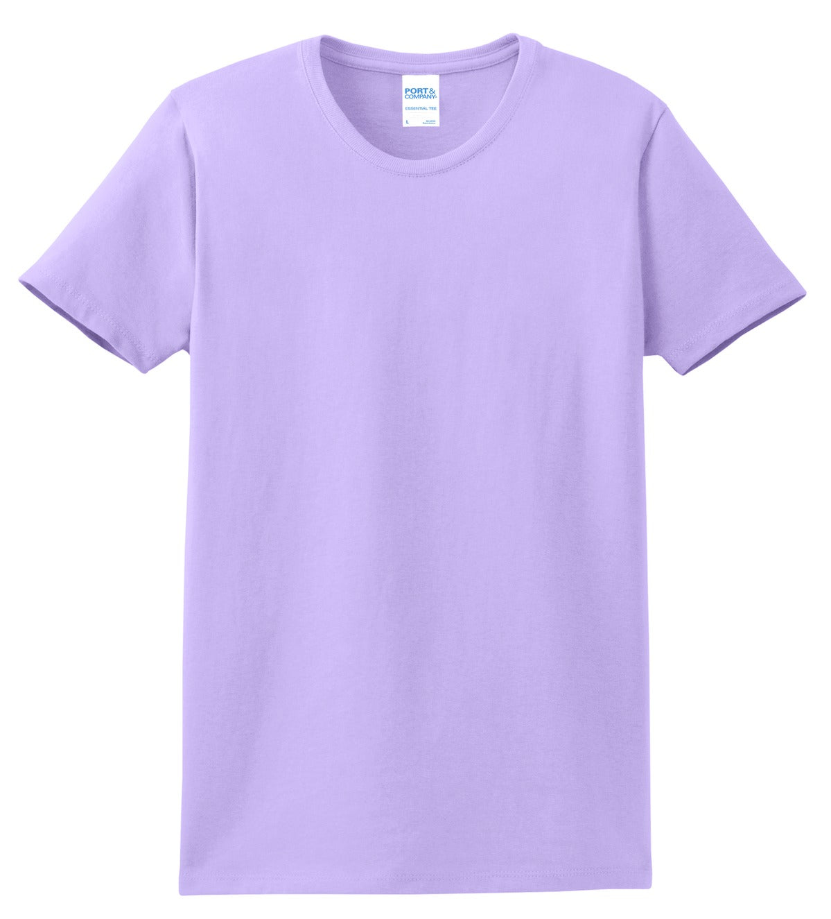 Front View of Lavender Port & Company Women's Essential Tee. LPC61