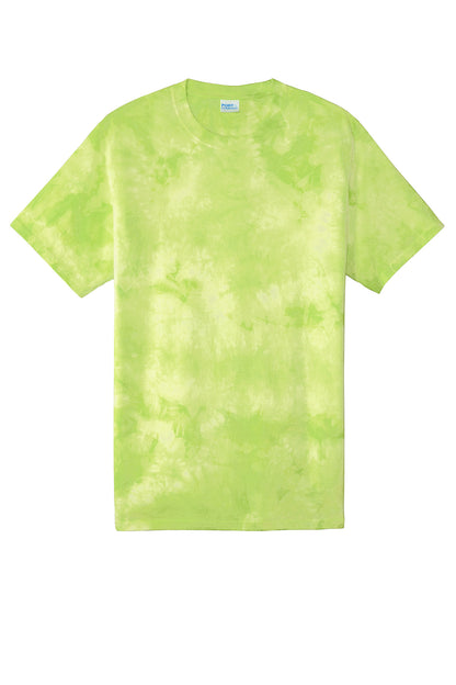 Front View of Lemon Lime Port & Company Crystal Tie-Dye Tee PC145
