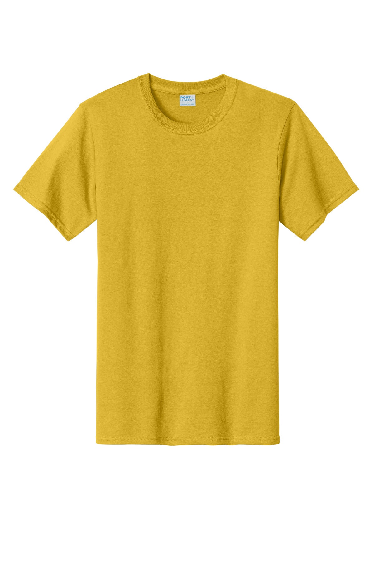 Front View of Lemon Yellow Port & Company Tall Essential Tee. PC61T
