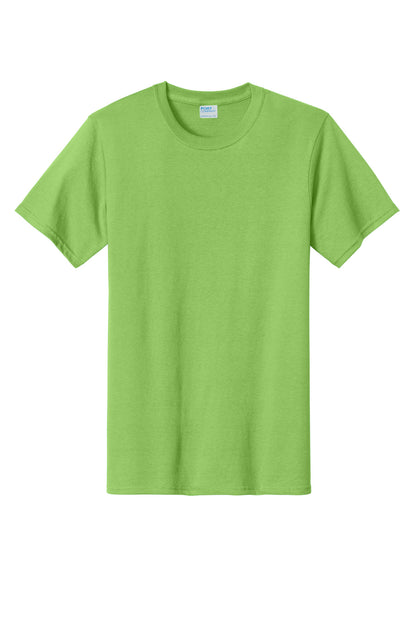 Front View of Lime Port & Company Tall Essential Tee. PC61T
