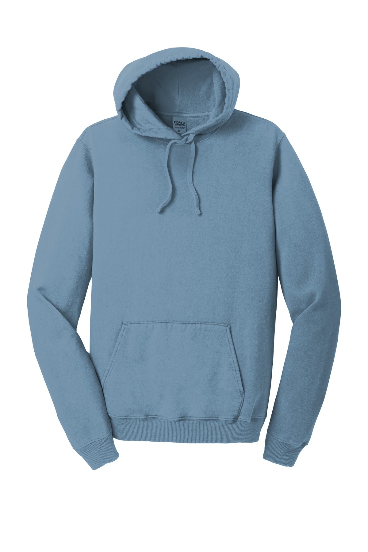 Front View of Mist Port & Company Beach Wash Garment-Dyed Pullover Hooded Sweatshirt. PC098H