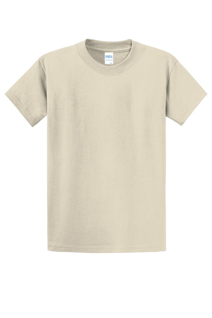 Front View of Natural Port & Company Tall Essential Tee. PC61T
