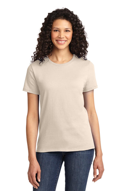 Front View of Natural Port & Company Women's Essential Tee. LPC61