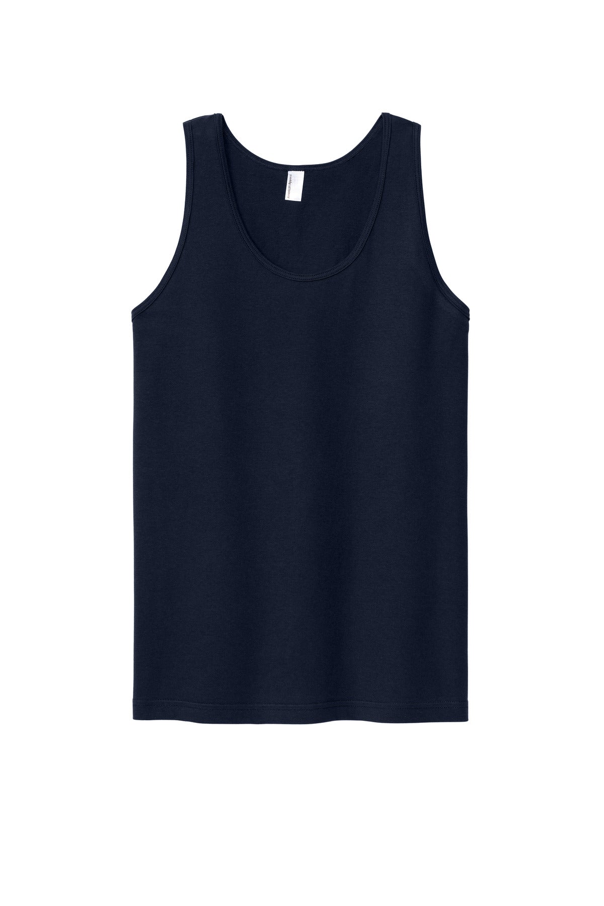 Front View of Navy American Apparel Fine Jersey Unisex Tank 2408