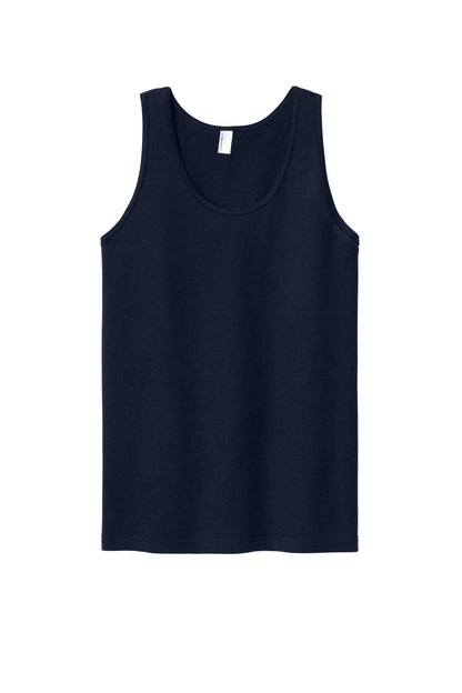 Front View of Navy American Apparel Fine Jersey Unisex Tank 2408