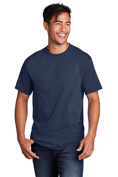 Front View of Navy Port & Company Core Cotton DTG Tee PC54DTG