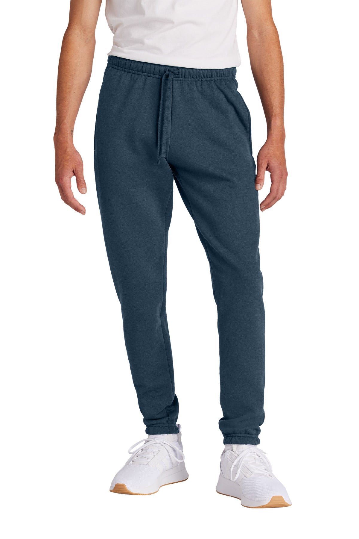 Front View of Navy Port & Company Core Fleece Sweatpant PC78SP