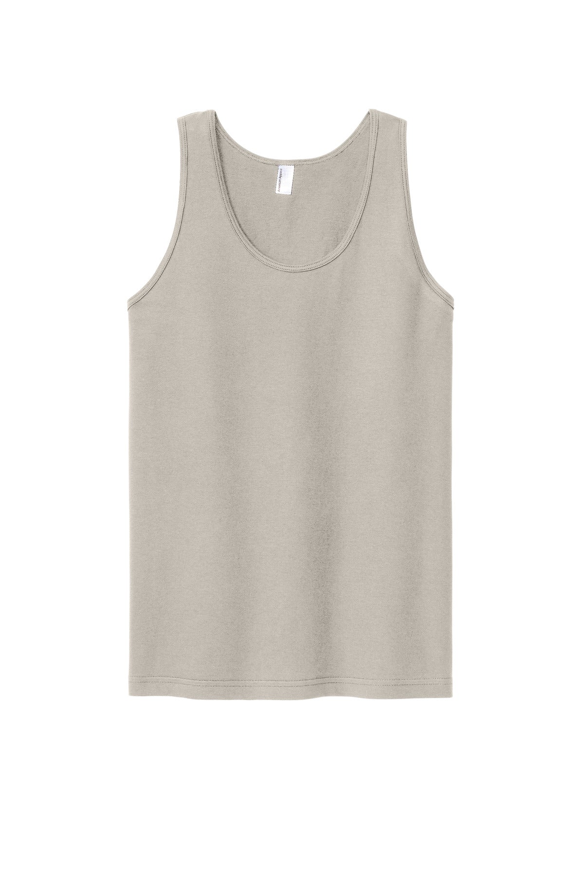 Front View of NewSilver American Apparel Fine Jersey Unisex Tank 2408