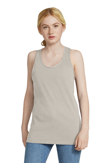 Front View of NewSilver American Apparel Fine Jersey Unisex Tank 2408