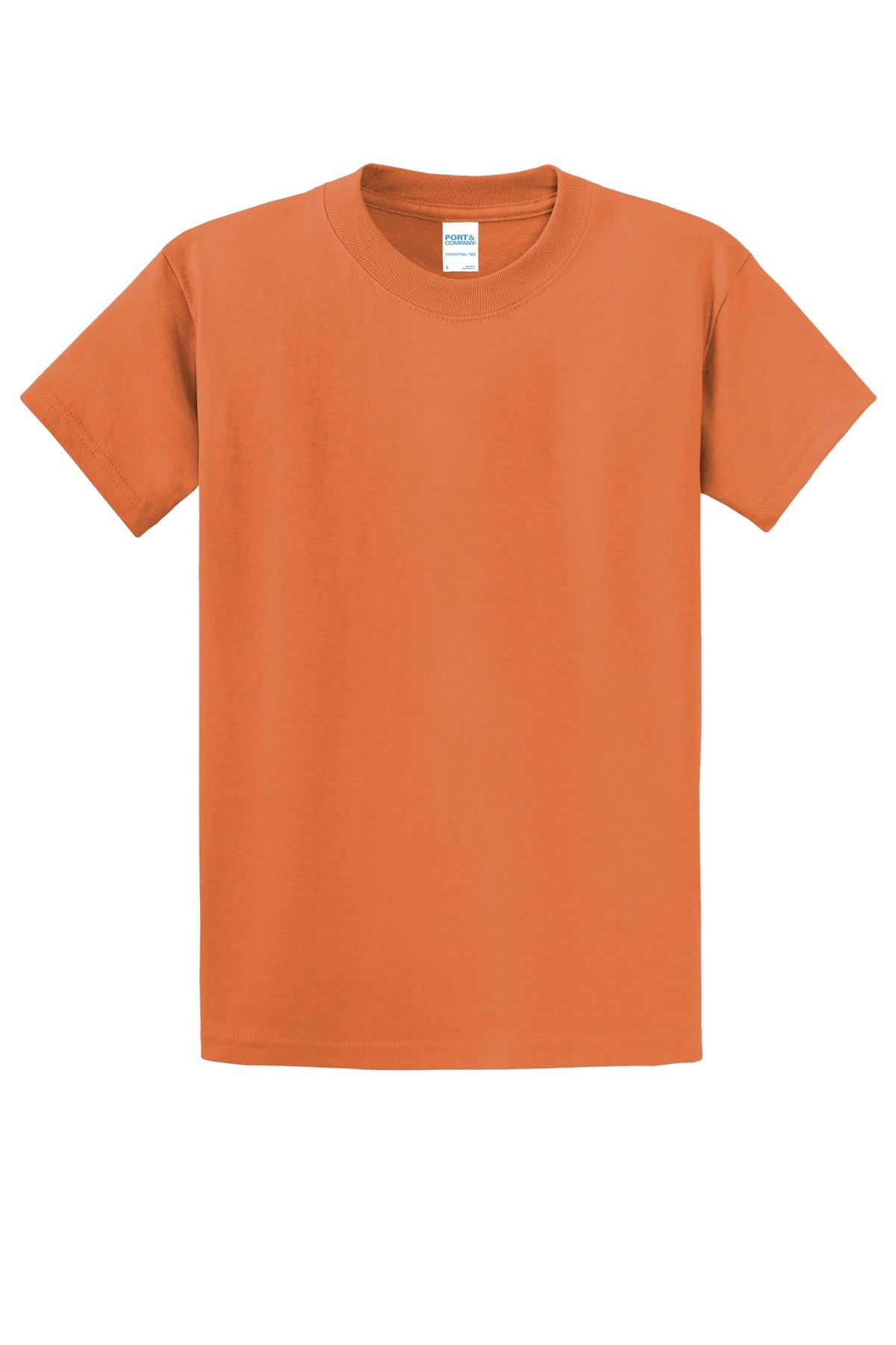 Front View of Orange Sherbet Port & Company Tall Essential Tee. PC61T