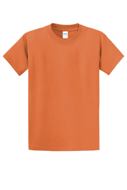 Front View of Orange Sherbet Port & Company Tall Essential Tee. PC61T