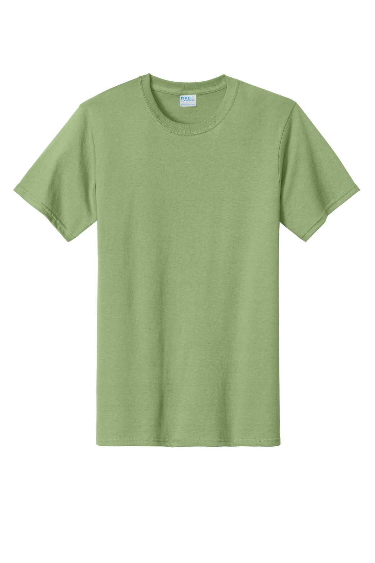 Front View of Pistachio Port & Company Tall Essential Tee. PC61T