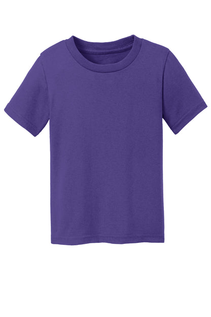 Front View of Purple Port & Company Toddler Core Cotton Tee. CAR54T