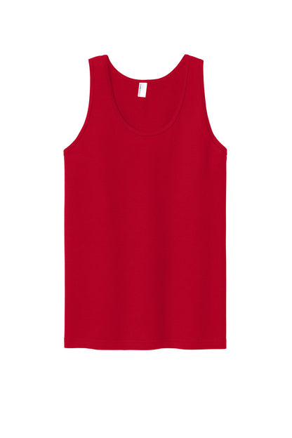 Front View of Red American Apparel Fine Jersey Unisex Tank 2408