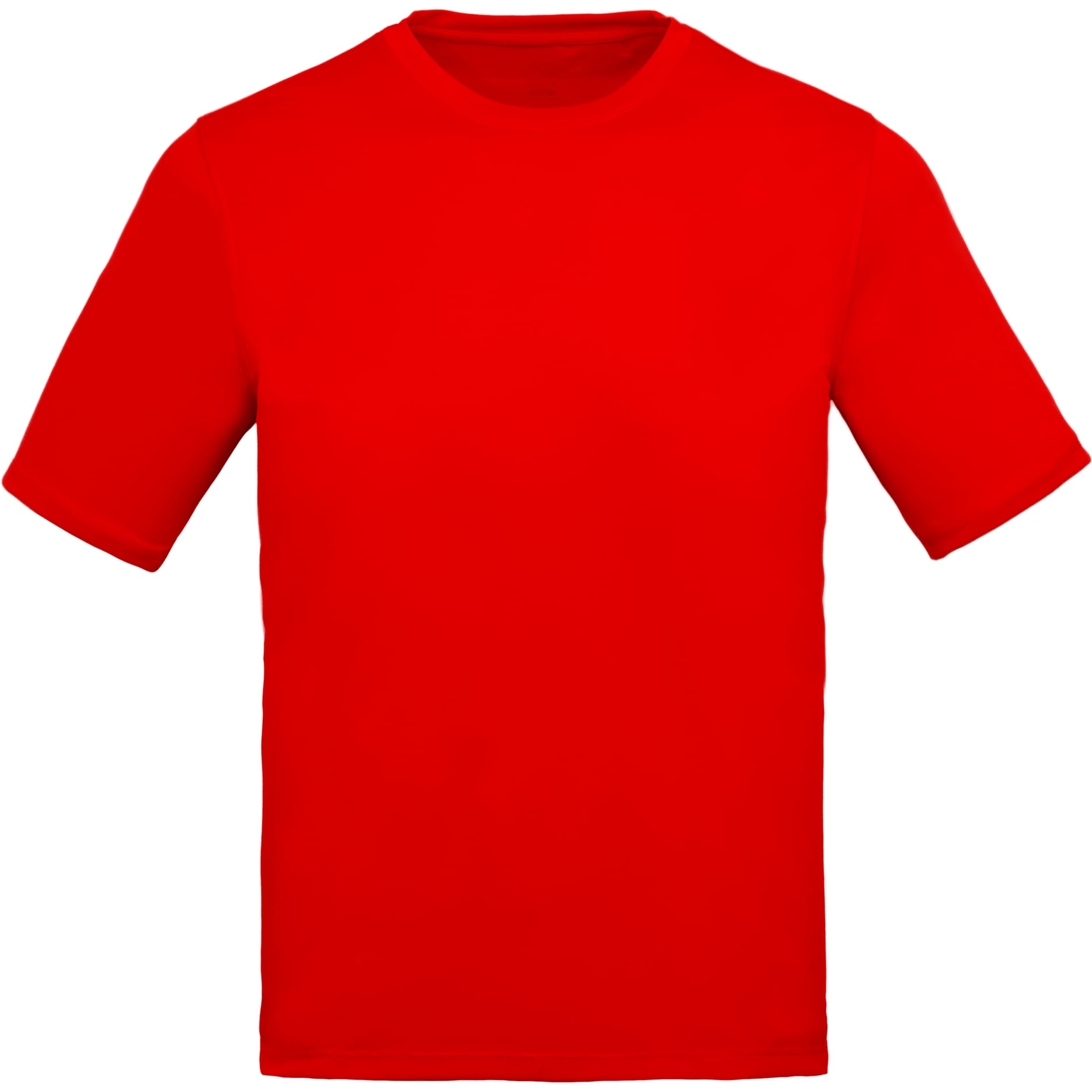 Front View of Red DARA SS Tech Tee - Men's plain