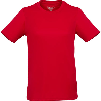 Front View of Red DARA SS Tech Tee - Women's plain
