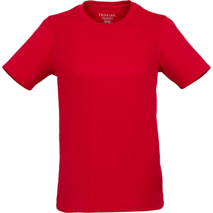 Front View of Red DARA SS Tech Tee - Women's plain