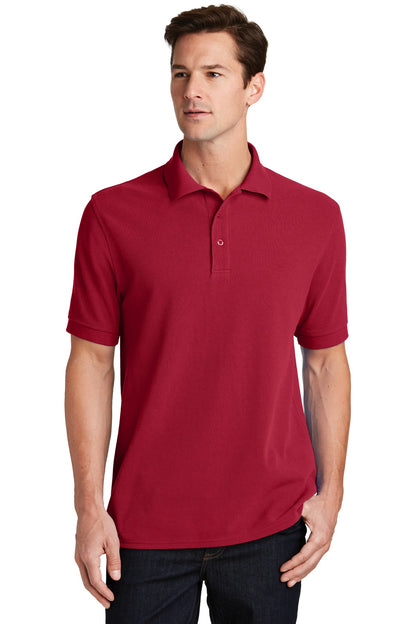 Front View of Red Port & Company Combed Ring Spun Pique Polo. KP1500