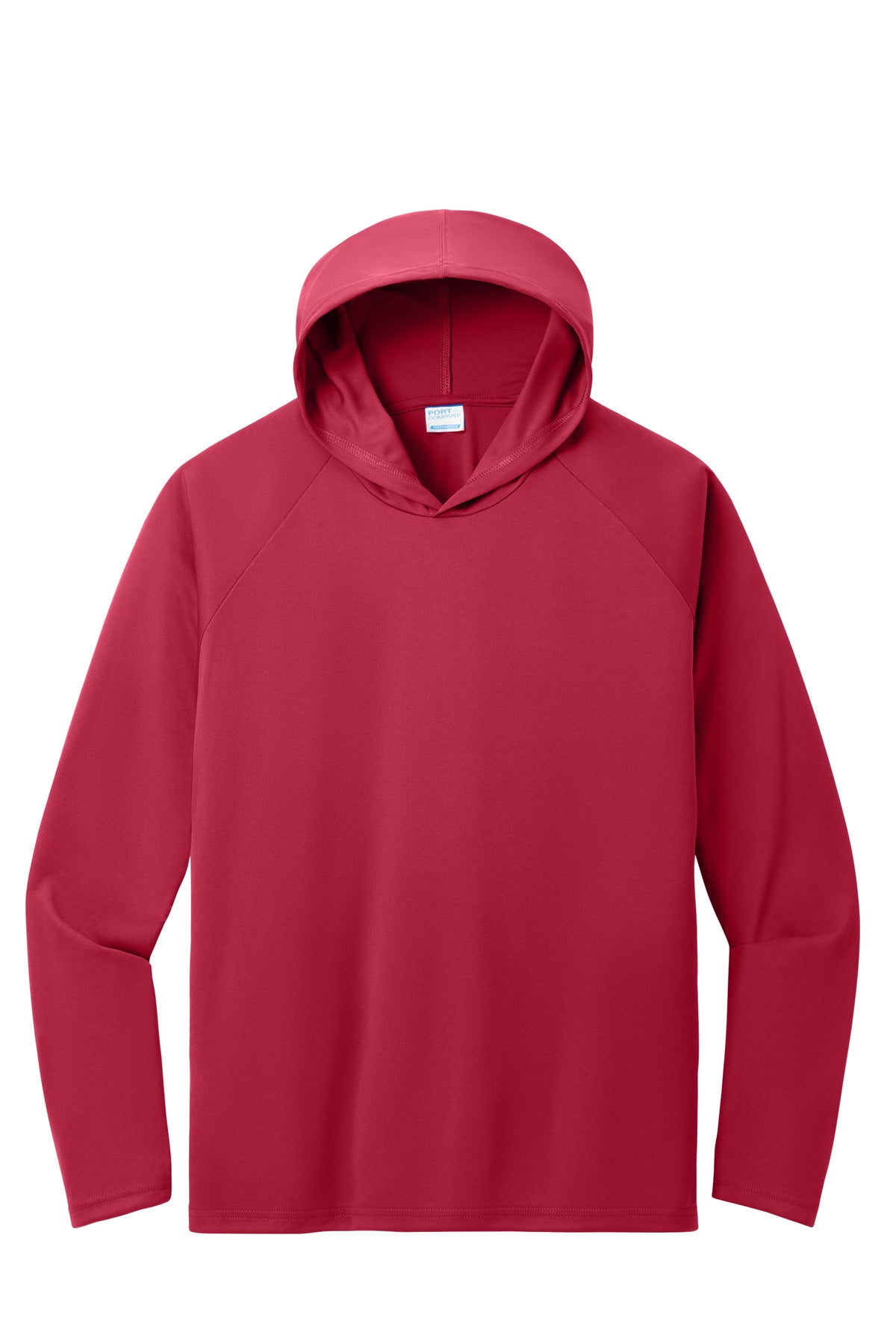Front View of Red Port & Company Performance Pullover Hooded Tee PC380H