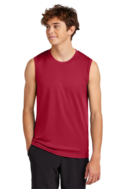 Front View of Red Port & Company Performance Sleeveless Tee PC380SL
