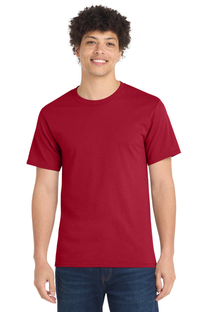 Front View of Red Port & Company Tall Essential Tee. PC61T