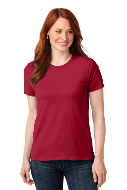 Front View of Red Port & Company Women's Core Blend Tee. LPC55