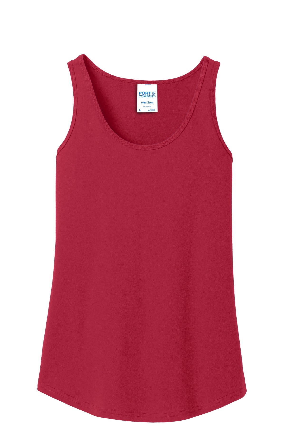 Front View of Red Port & Company Women's Core Cotton Tank Top. LPC54TT